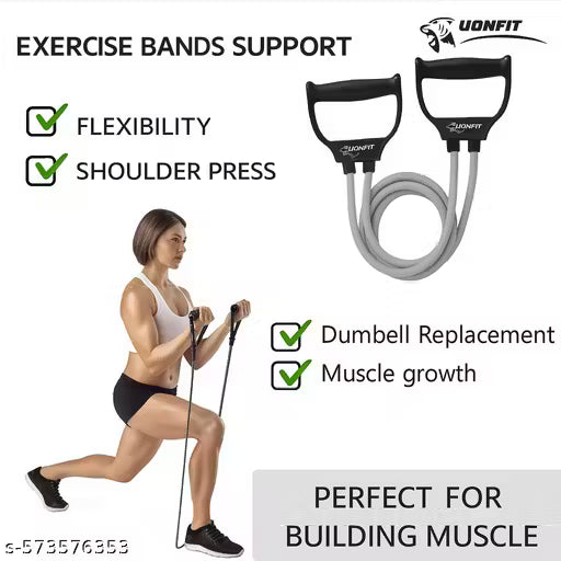 Home Gym Combo – Double Spring Tummy Trimmer | Ab Roller Wheel with Knee Mat | Push-Up Bar | Resistance Tube – Full Body Exercise Fitness Kit